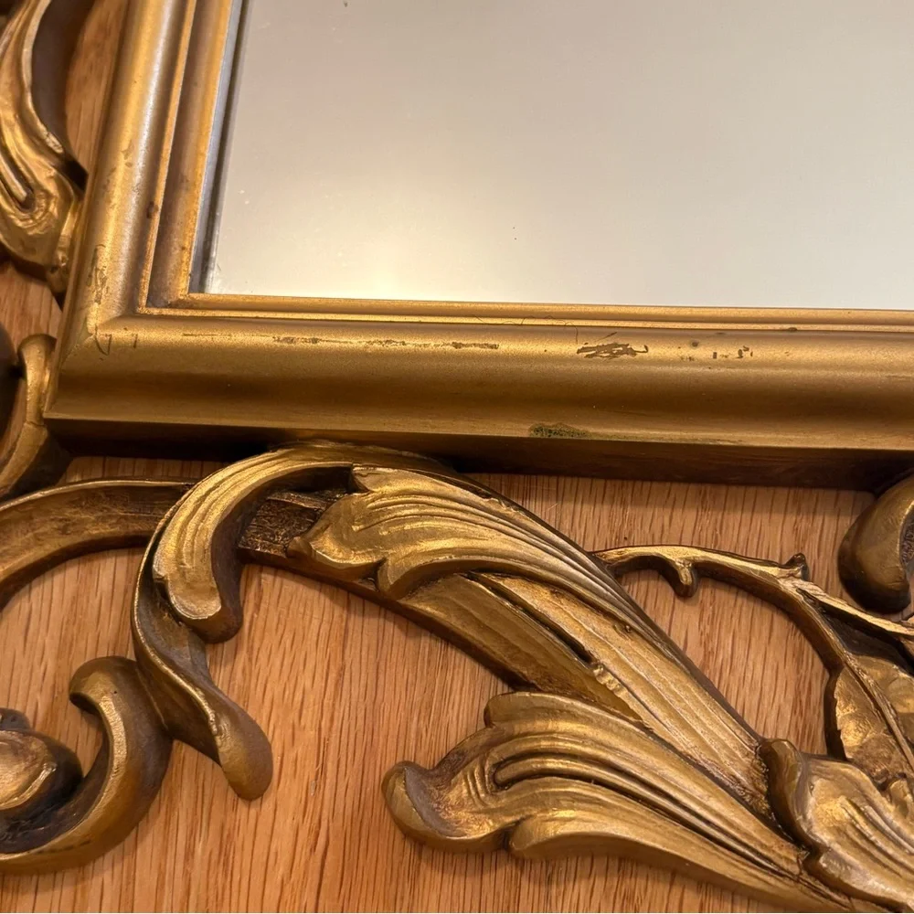 Vintage Homeco syroco gold ornate mirror